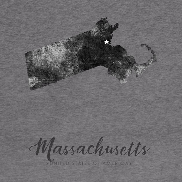 Massachusetts state map by StudioGrafiikka